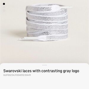 Golden Goose White and Silver Swarovski Laces